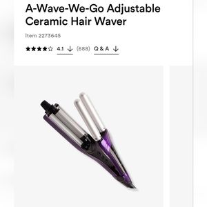 Bed Head A Wave We Go adjustable ceramic hair waver